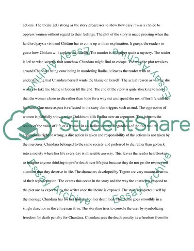 Punishment by Rabindranath Tagore A Hunger Artist by Franz Kafka