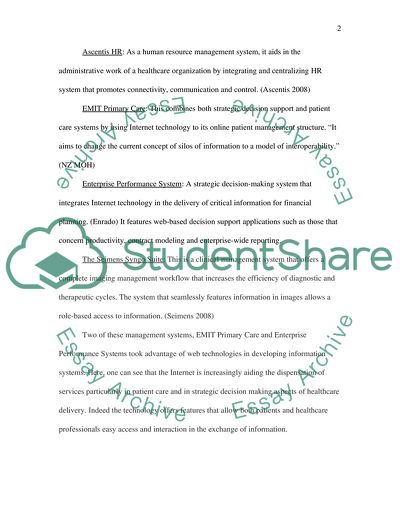 Healthcare Information Systems