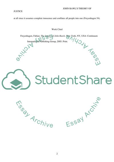 John Rawls Theory of Justice