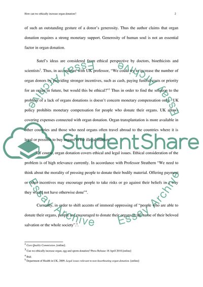 How can we ethically increase organ donation