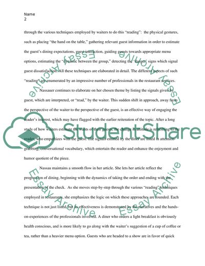 Waiting at Tables: Not a Simple Job