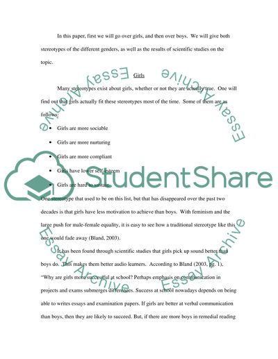 Men Are Different from Women