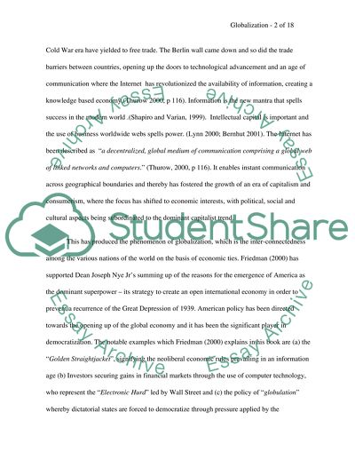 The Increased Networking Due to Globalization