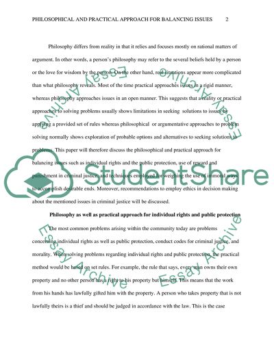 Philosophical and Practical Approach for Balancing Issues