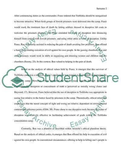 The Value of Deception and Concealment of Evil in the Book Into That Darkness