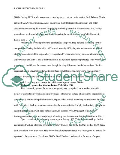 Rights in Women Sports