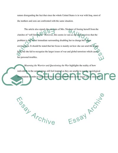 Sociological Imagination Book Report/Review