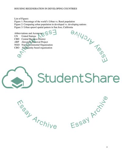 Housing Regeneration in Developing Countries