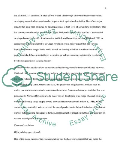 What Was the Green Revolution and Did It Live up to Its Promise of Tackling Hunger