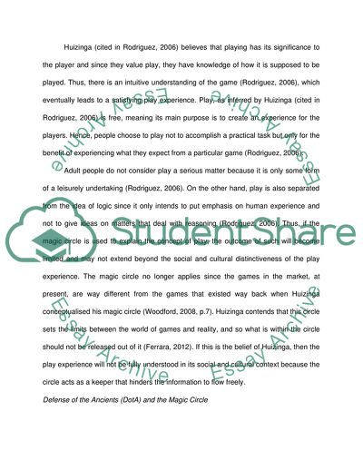 The Social and Cultural Uniqueness of the Play Experience