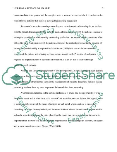 Nursing: a Science or an Art