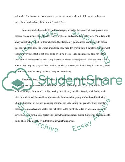 Parenting of adolecents