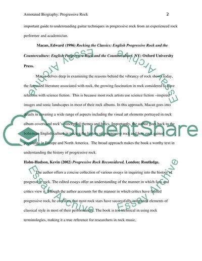 Annotated Bibliography