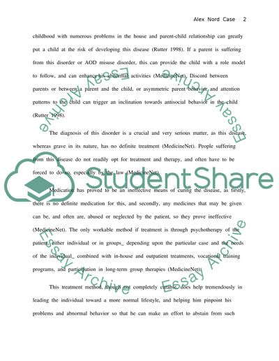 Evaluate the authorities handling of the Alex Nord case. How would you have handled this case