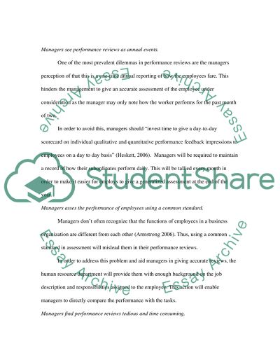 Four decision issues managers faced when filling up their performance review forms