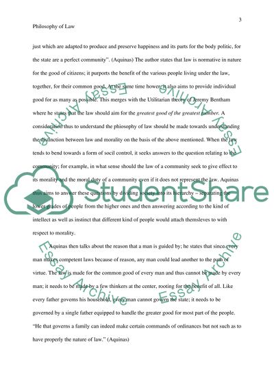 Philosophy of Law Issues