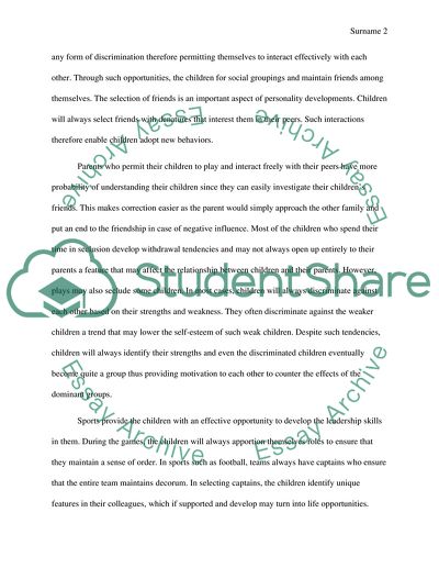 Sports as Fundamental Aspect of Childrens Lives