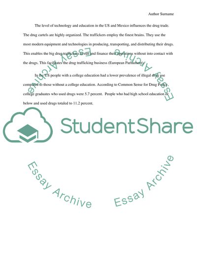 Drug Trafficking in US and Mexico