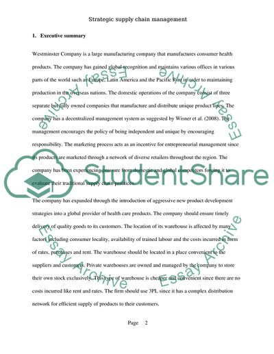 Strategic Supply Chain Management