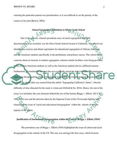 School Segregation in relation to Silver Grade School