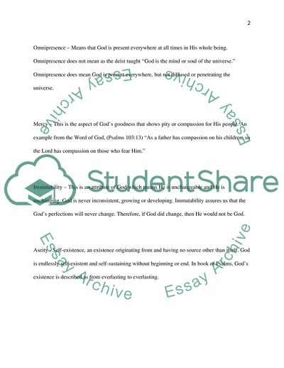 Truth and Unity as an Attribute of God