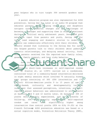 Schoolbased HIV Prevention Programs