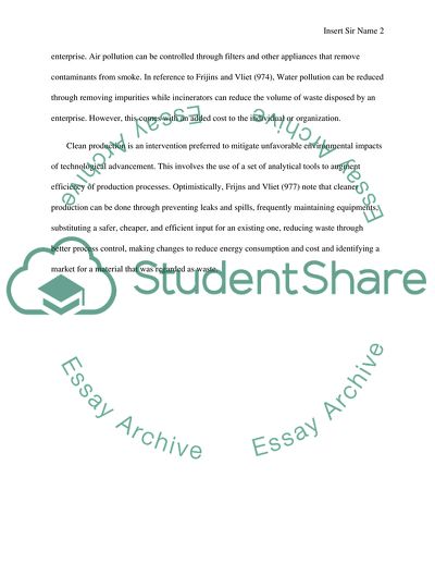 Technology and the Environment