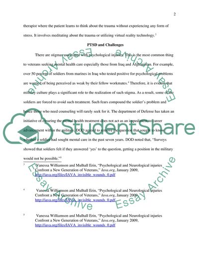 Post Traumatic Stress Disorder as the Most Common Psychological Injury