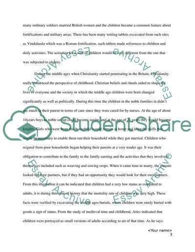 Childcare Studies: History of the Child