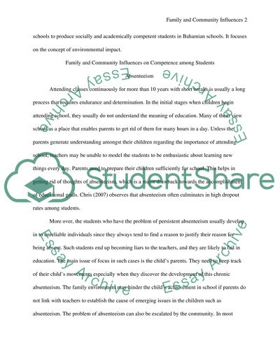 Family and Community Influences