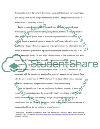 The Legacy of Womens Soccer in the United States