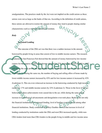 The Community Reinvestment Act Implications of Predatory Lending