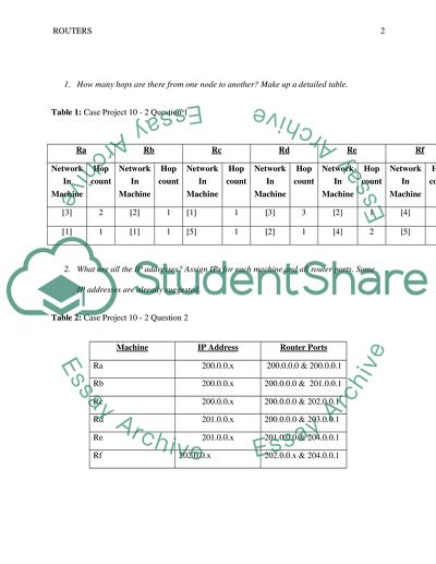 Hops from One Node to Another