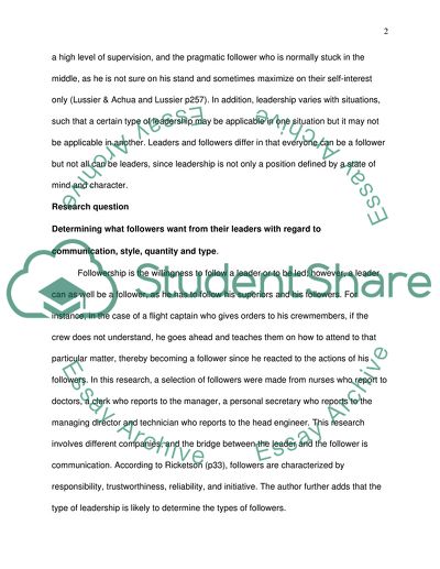 Leader Follower Communication