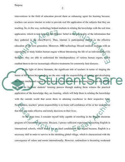 Statement of purpose