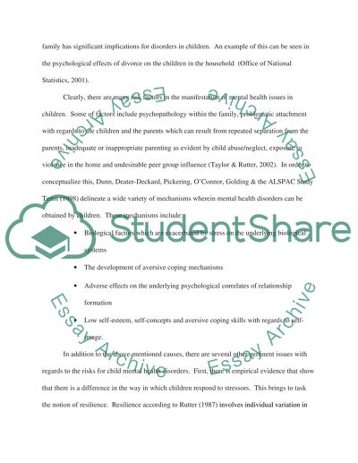 Child Mental Health Service