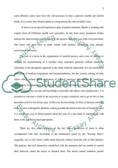 Special Qualities and Skills of Childrens Nurse