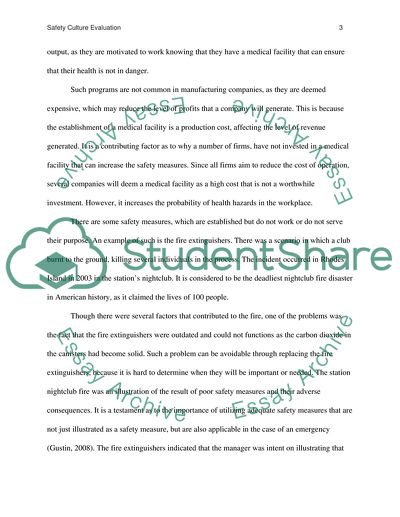 Safety Culture Evaluation