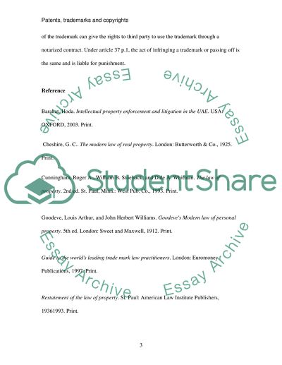 Patents, Trademarks and Copyrights