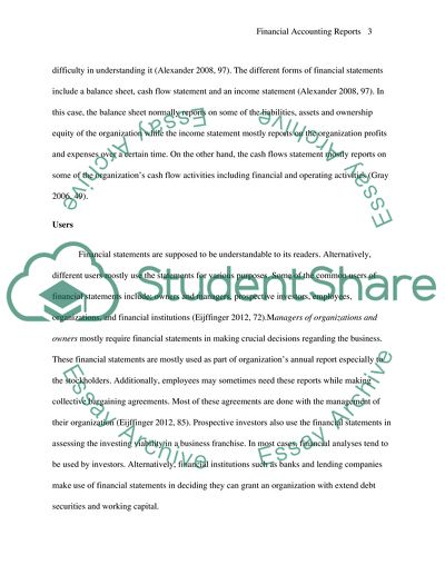 Financial Accounting Reports
