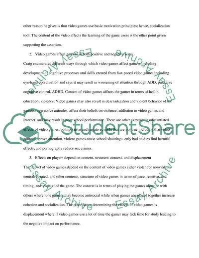 Effects of Video Games