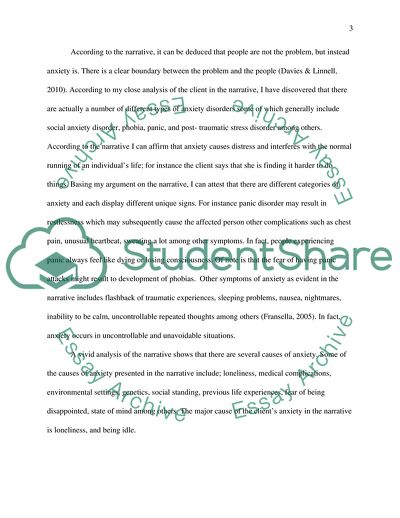 Narrative Therapy Role Play