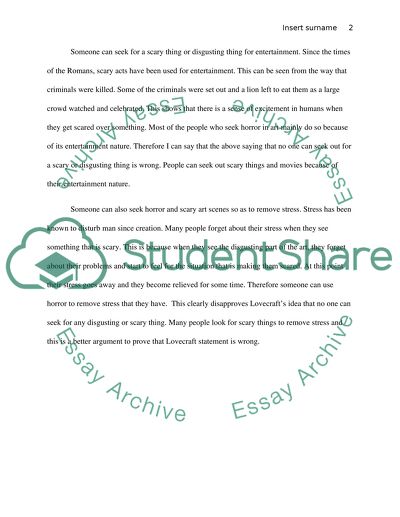 Position to Paradox of Horror