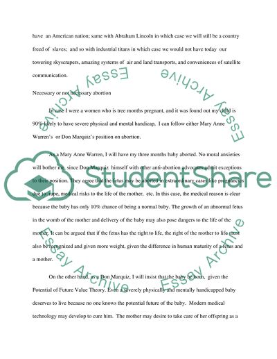 Abortion: Is it right or wrong