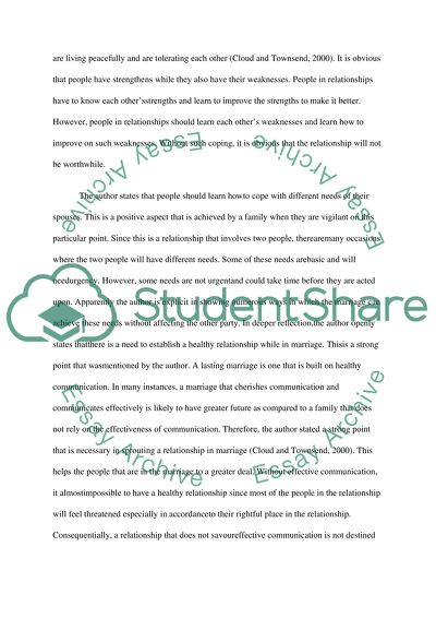 Boundaries in Marriage by Dr Henry Cloud and Dr John Townsend