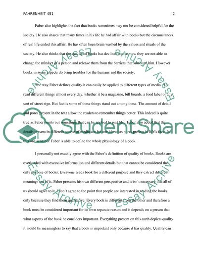 Fahrenheit 451: view of media