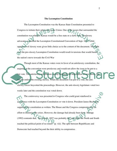 Dred Scott v. Sanford,The Lecompton Constitution, Freeport Doctrine and Fugitive Slave Law of 1850