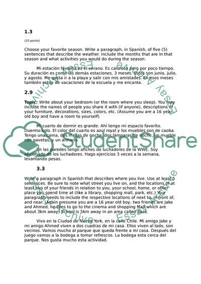 Basic spanish project