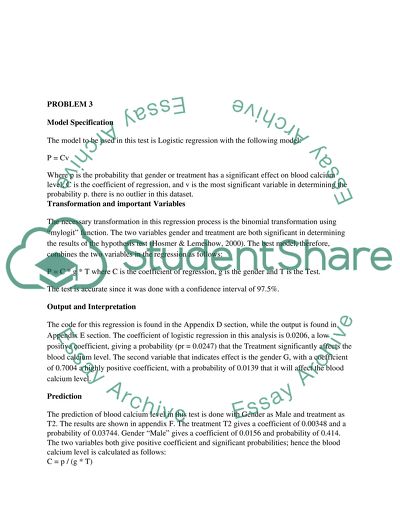 Regression analysis project