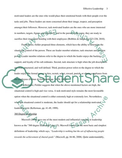 Effective Leadership